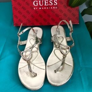 Guess Gold Heart Sandals